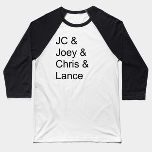 *NSYNC  names (no Justin) Baseball T-Shirt